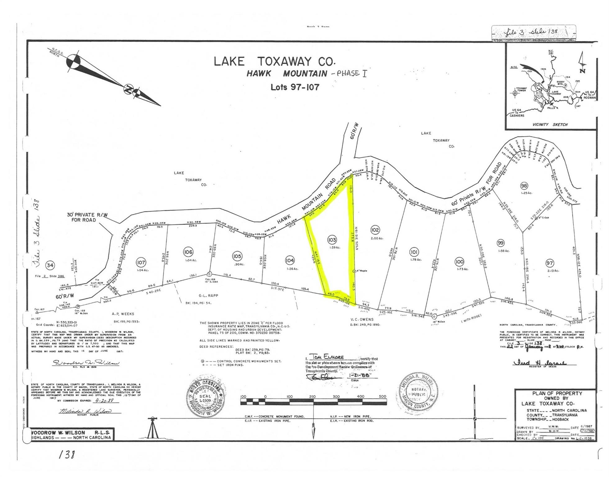 Tbd (HM 103) Hawk Mountain Road Lake Toxaway NC 28747