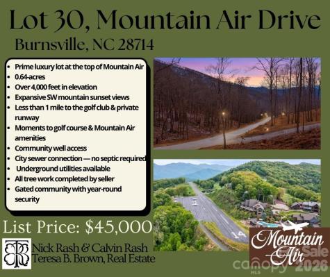 Lot 30 Mountain Air Drive Burnsville NC 28714