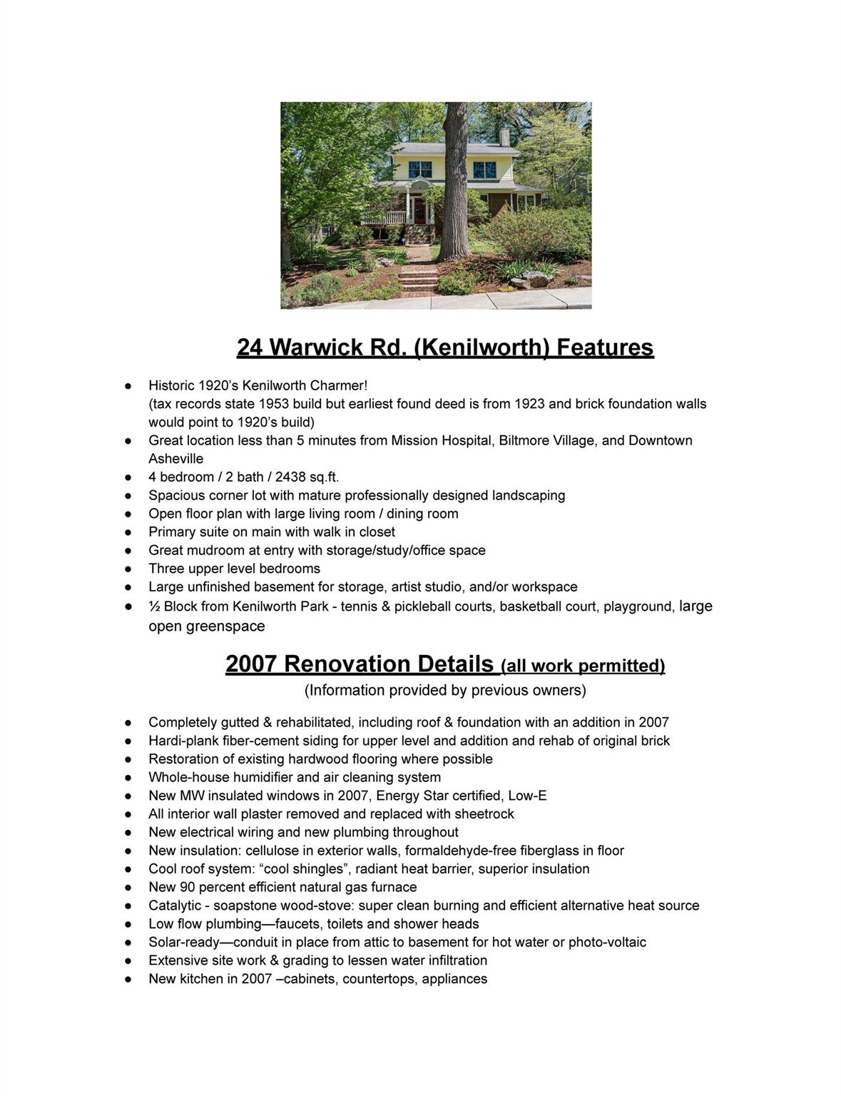 24 Warwick Road Asheville NC 28803