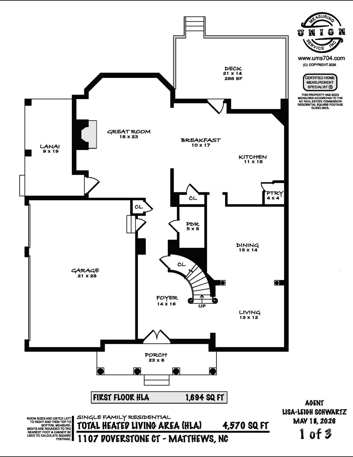 1107 Doverstone Court Matthews NC 28104