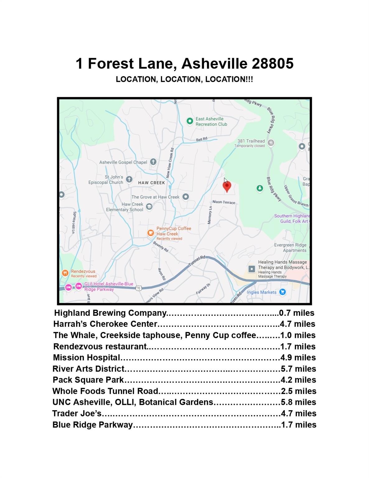 1 Forest Lane Asheville NC 28805