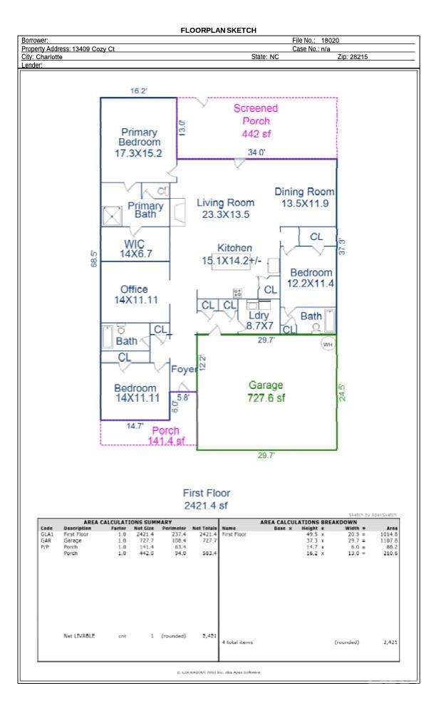 13409 Cozy Court Charlotte NC 28215
