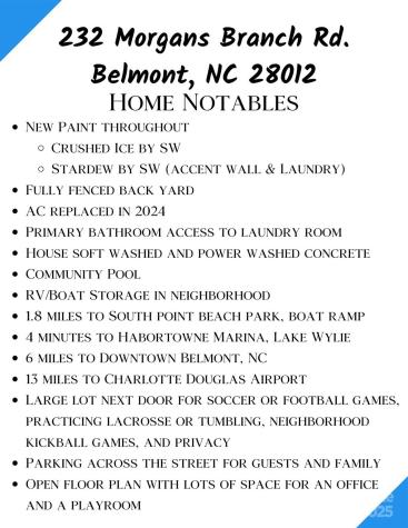 232 Morgans Branch Road Belmont NC 28012