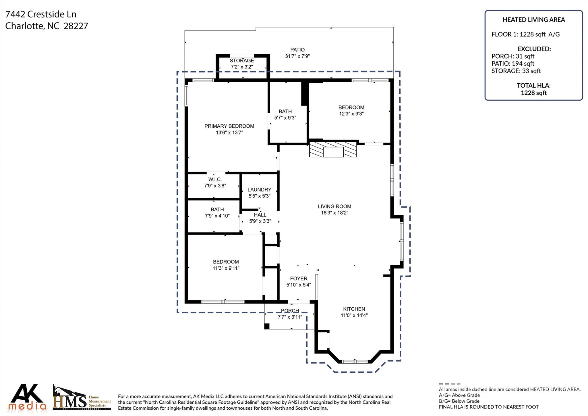 7442 Crestside Lane Charlotte NC 28227