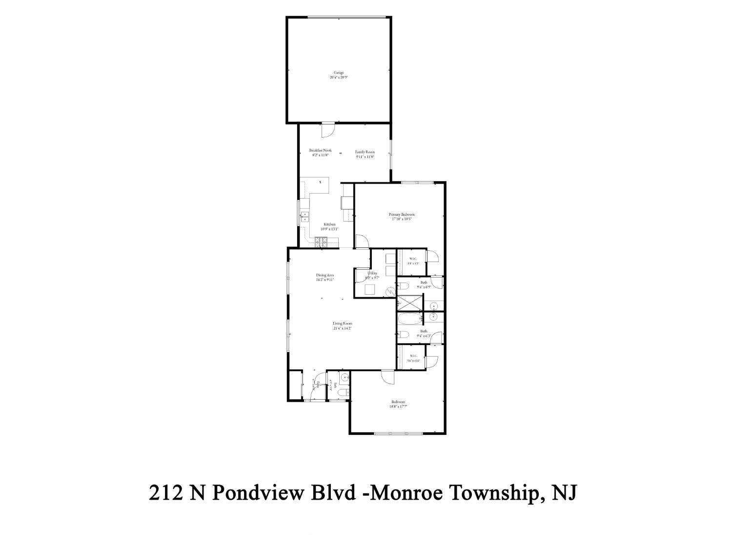 212 N Pondview Boulevard N Monroe NJ 08831