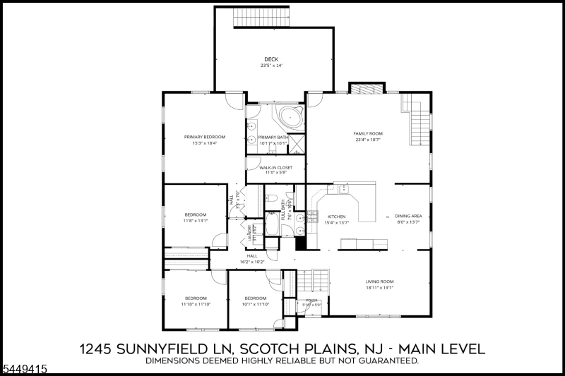 1245 Sunnyfield Lane Scotch Plains NJ 07076