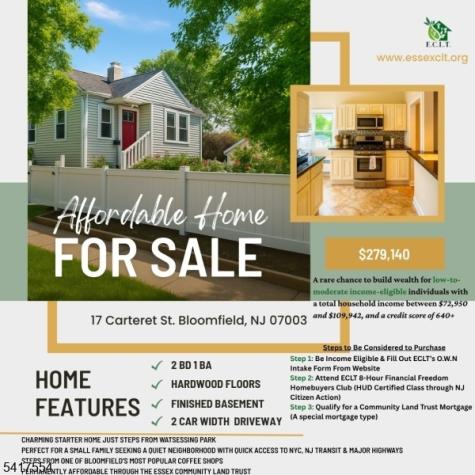 17 Carteret Street Bloomfield NJ 07003