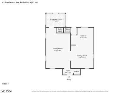 43 Smallwood Avenue Belleville NJ 07109