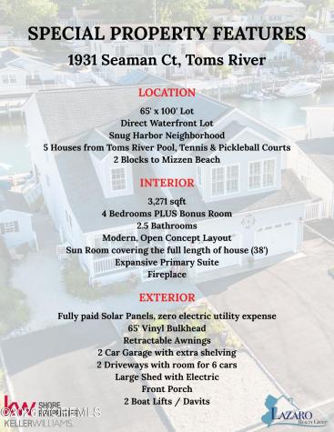 1931 Seaman Court Toms River NJ 08753