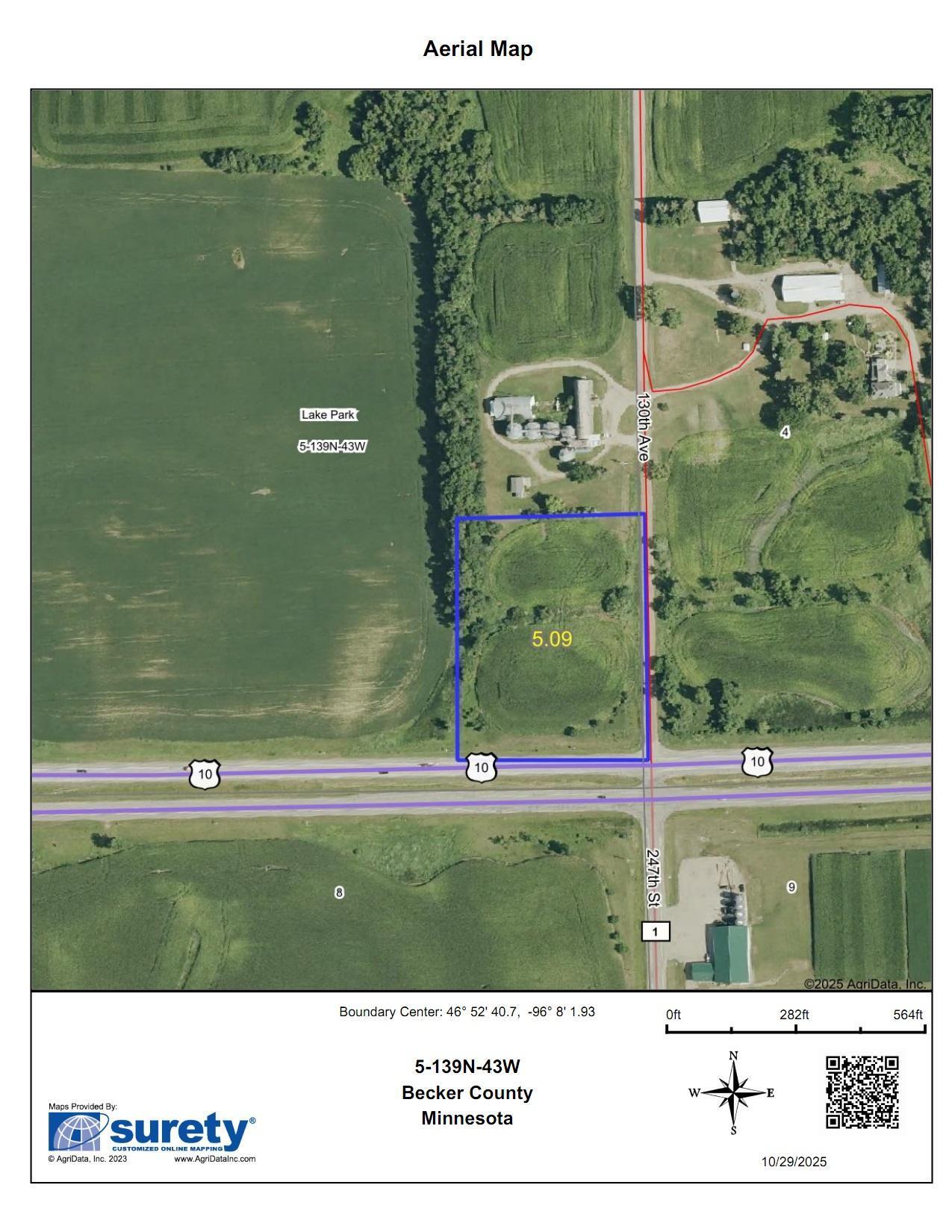 Highway 10 130th Avenue Lake Park MN 56554