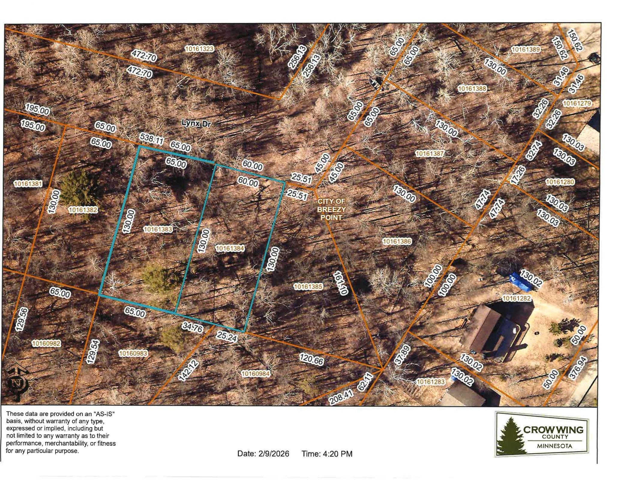 Tbd Lots 200 & 201 Lynx Drive Breezy Point MN 56472