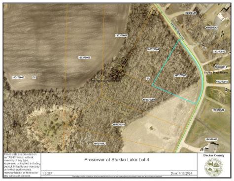 Lot 4 Saylers Beach Road Lake Park MN 56554