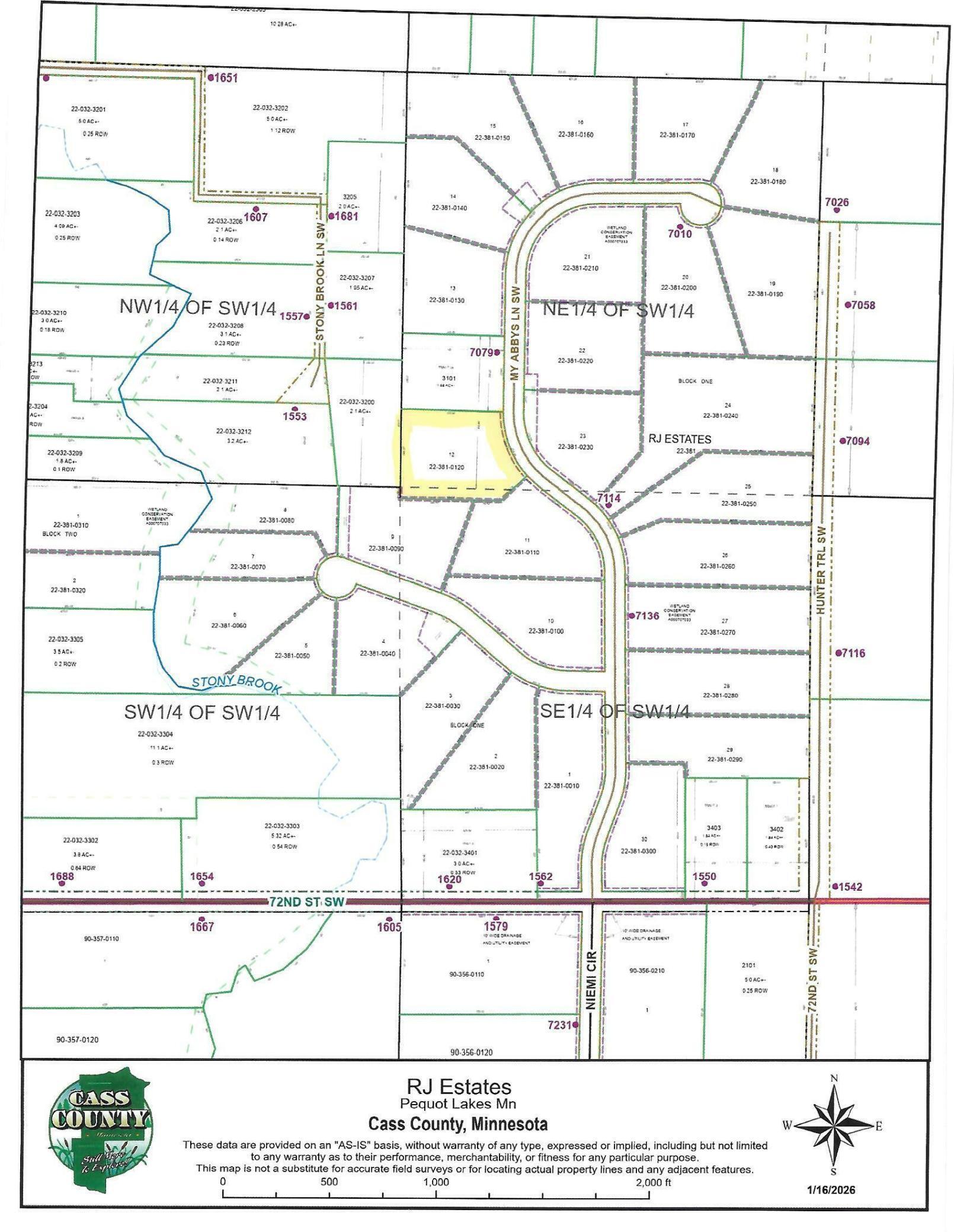 XX12 Tbd My Abbys Way Lane SW Pequot Lakes MN 56472