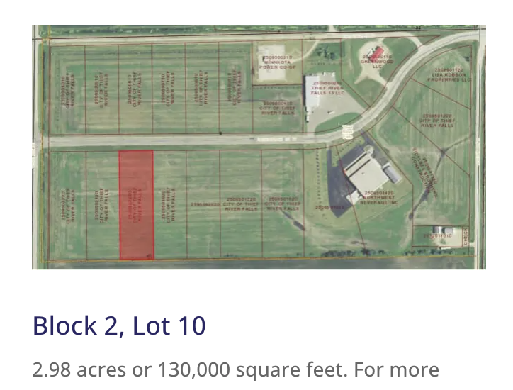 Lot 10, Block 2 Greenwood Street W Thief River Falls MN 56701