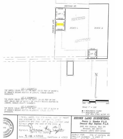 Tbd 4th Street Lismore MN 56155