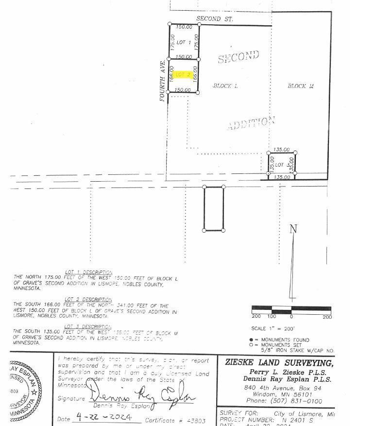 Tbd 4th Street Lismore MN 56155