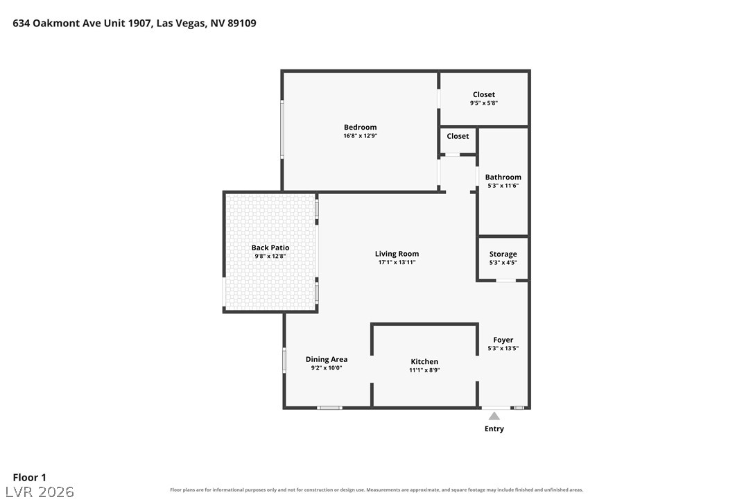 634 Oakmont Avenue 1907 Las Vegas NV 89109