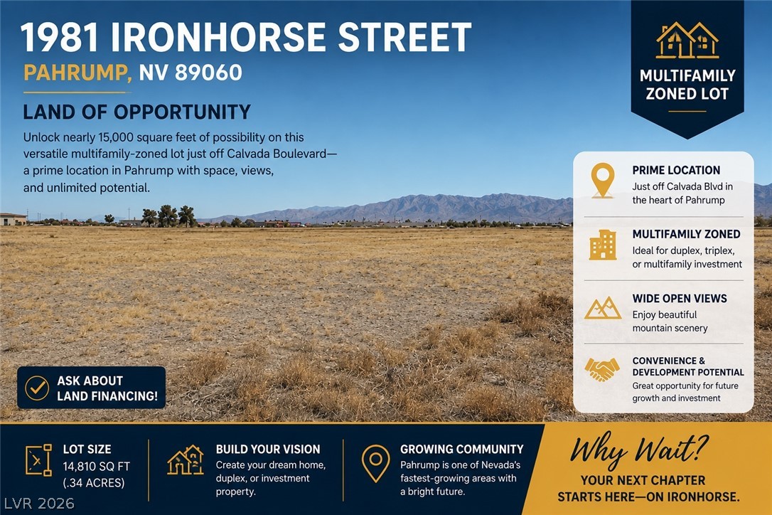 1981 East Ironhorse Street Pahrump NV 89048