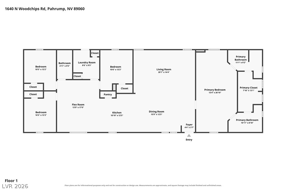 1640 North Woodchips Road Pahrump NV 89060