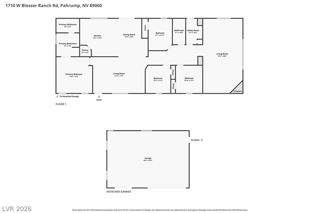 1710 West Blosser Ranch Road Pahrump NV 89060