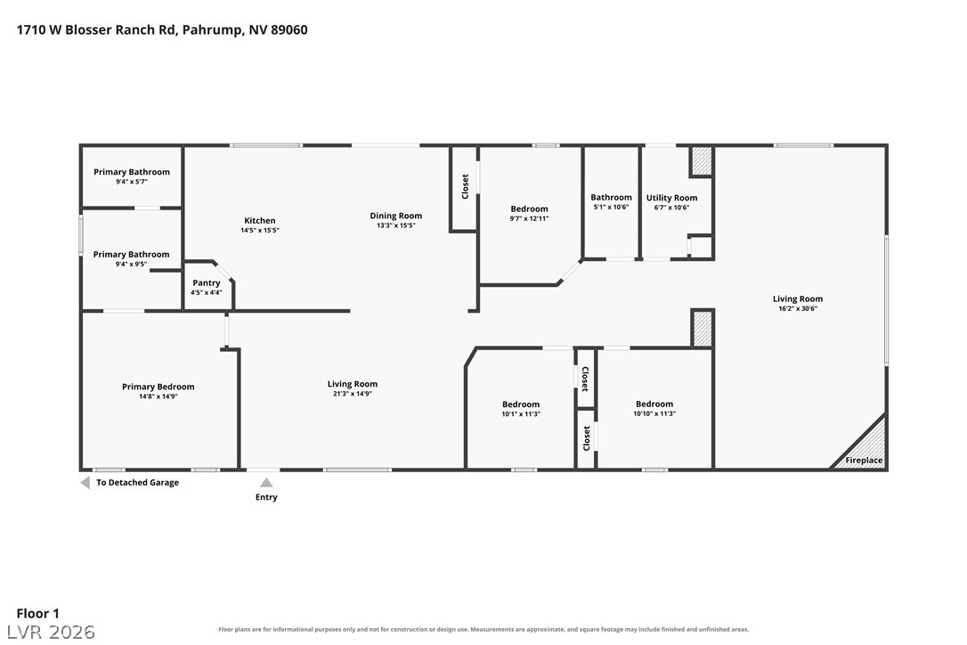 1710 West Blosser Ranch Road Pahrump NV 89060