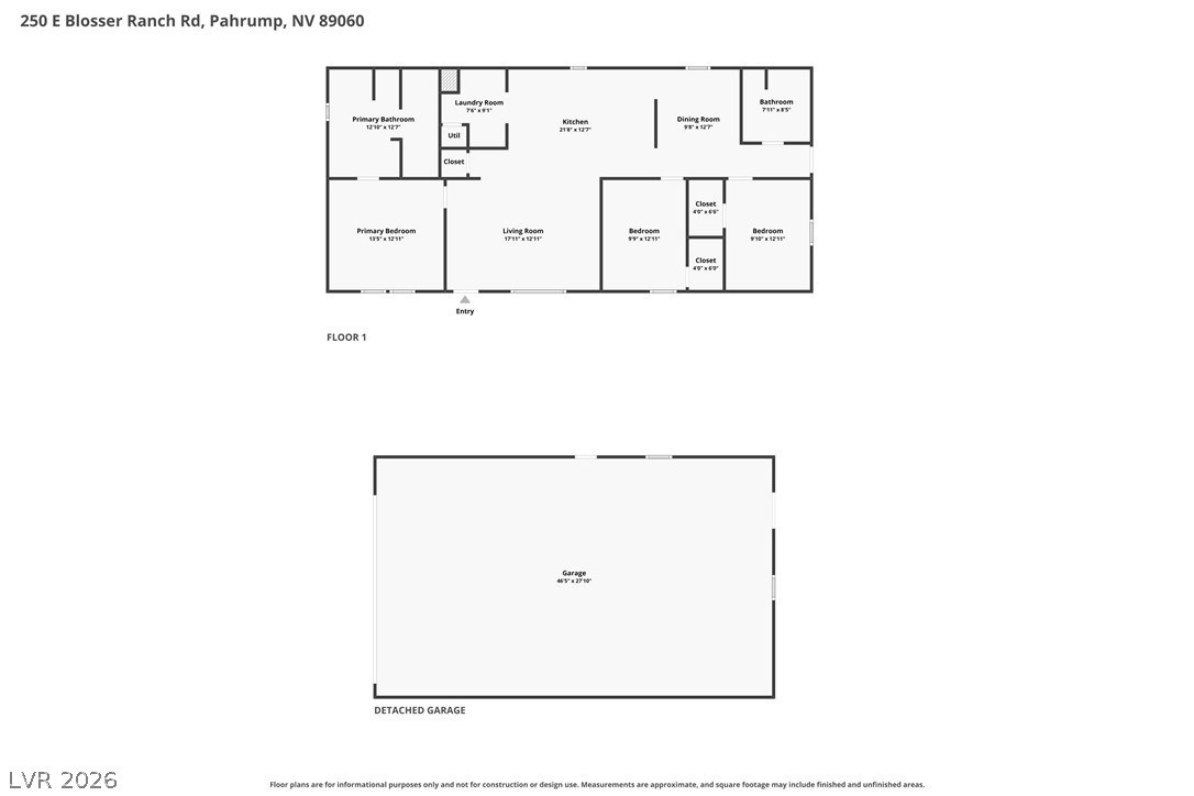 250 East Blosser Ranch Road Pahrump NV 89060