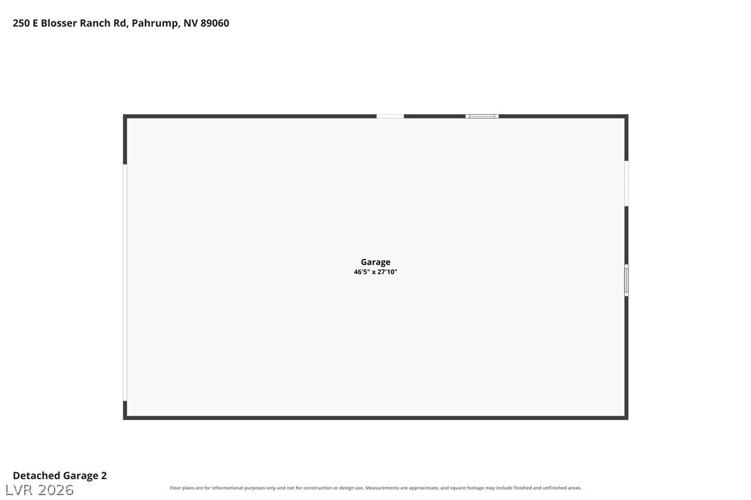 250 East Blosser Ranch Road Pahrump NV 89060