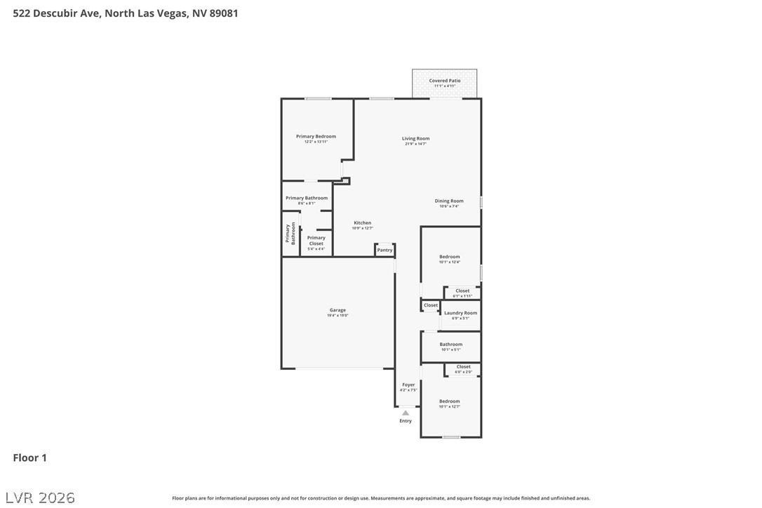522 Descubir Avenue North Las Vegas NV 89081