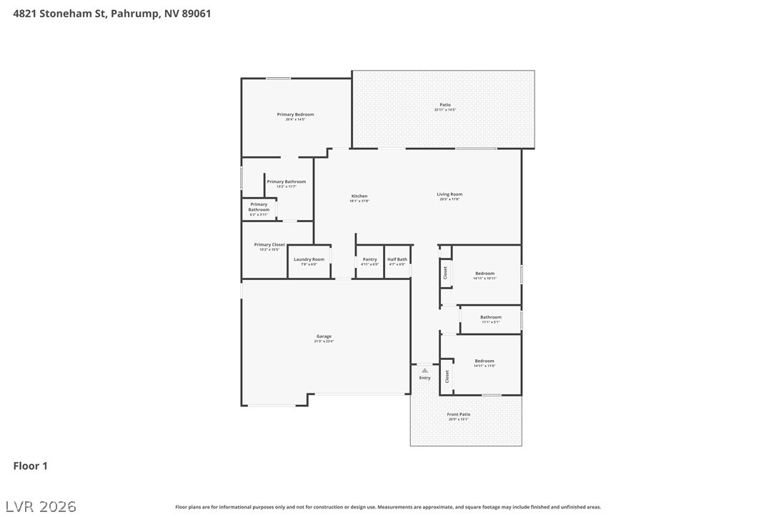 4821 Stoneham Street Pahrump NV 89061
