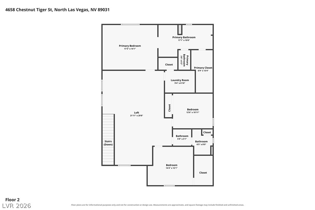 4658 Chestnut Tiger Street North Las Vegas NV 89031