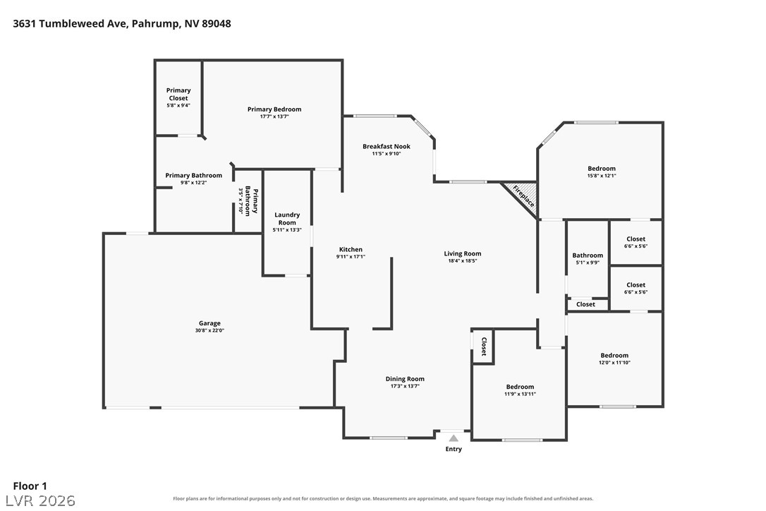 3631 South Tumbleweed Avenue Pahrump NV 89048