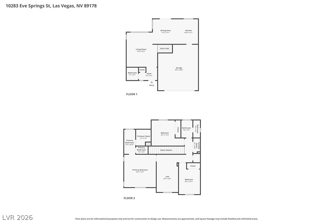 10283 Eve Springs Street Las Vegas NV 89178