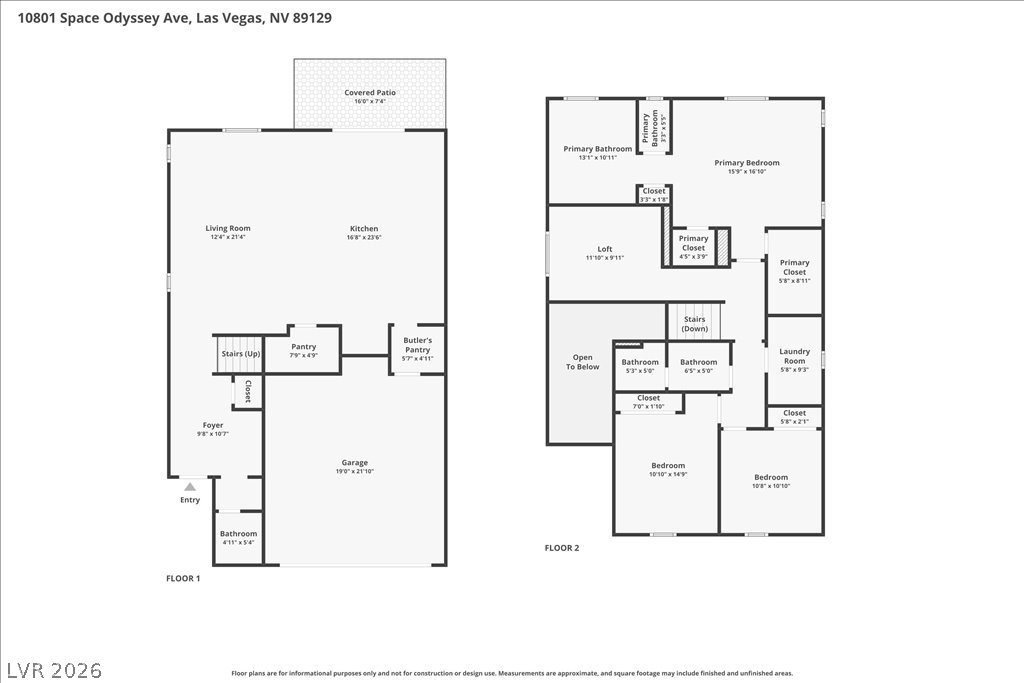 10801 Space Odyssey Avenue Las Vegas NV 89129
