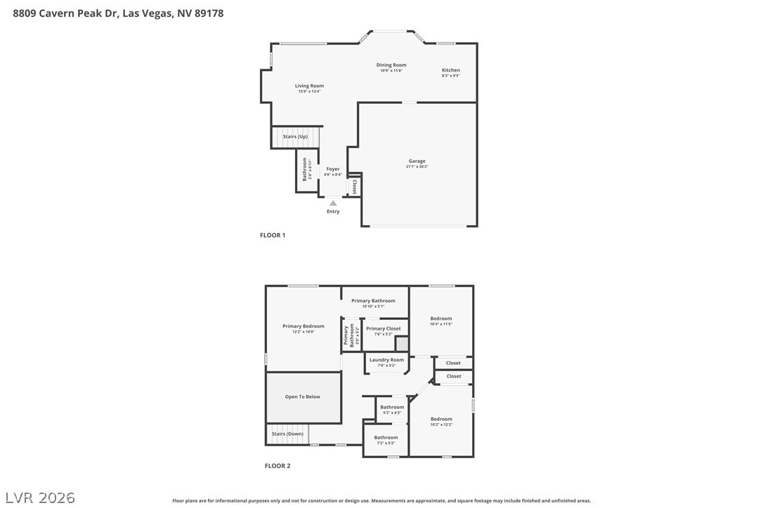 8809 Cavern Peak Drive Las Vegas NV 89178