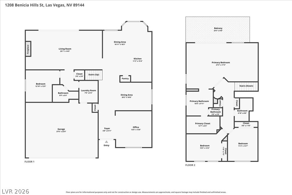 1208 Benicia Hills Street Las Vegas NV 89144