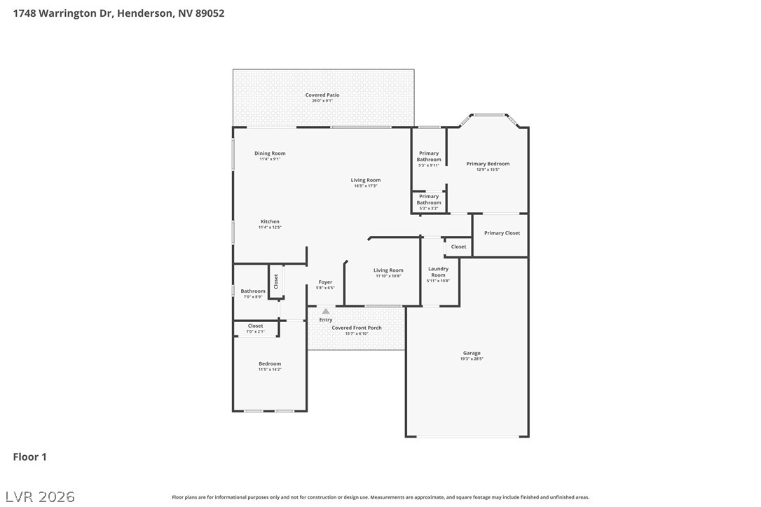 1748 Warrington Drive Henderson NV 89052