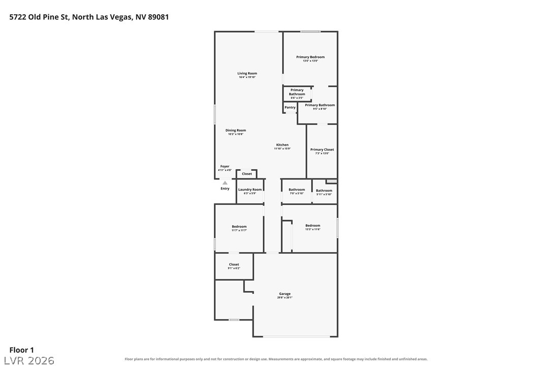 5722 Old Pine Street North Las Vegas NV 89081