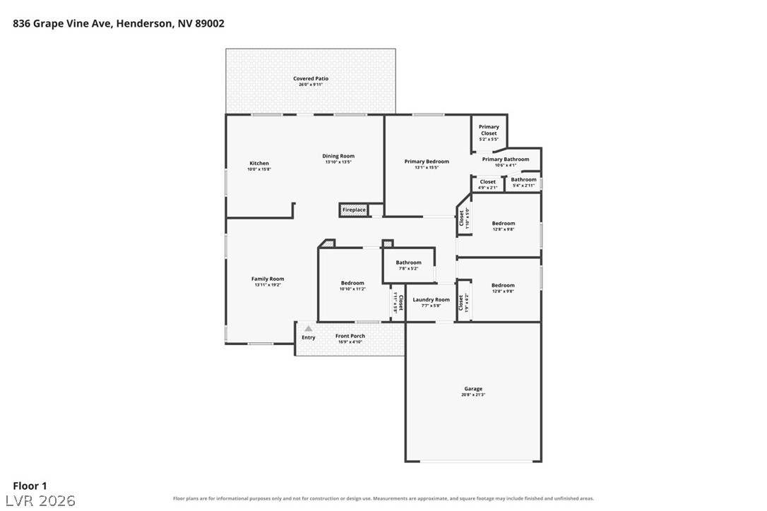 836 Grape Vine Avenue Henderson NV 89002