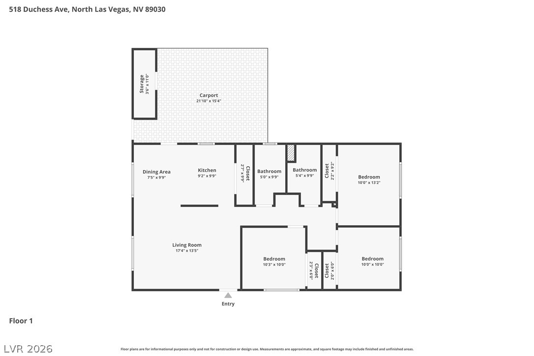 518 Duchess Avenue North Las Vegas NV 89030