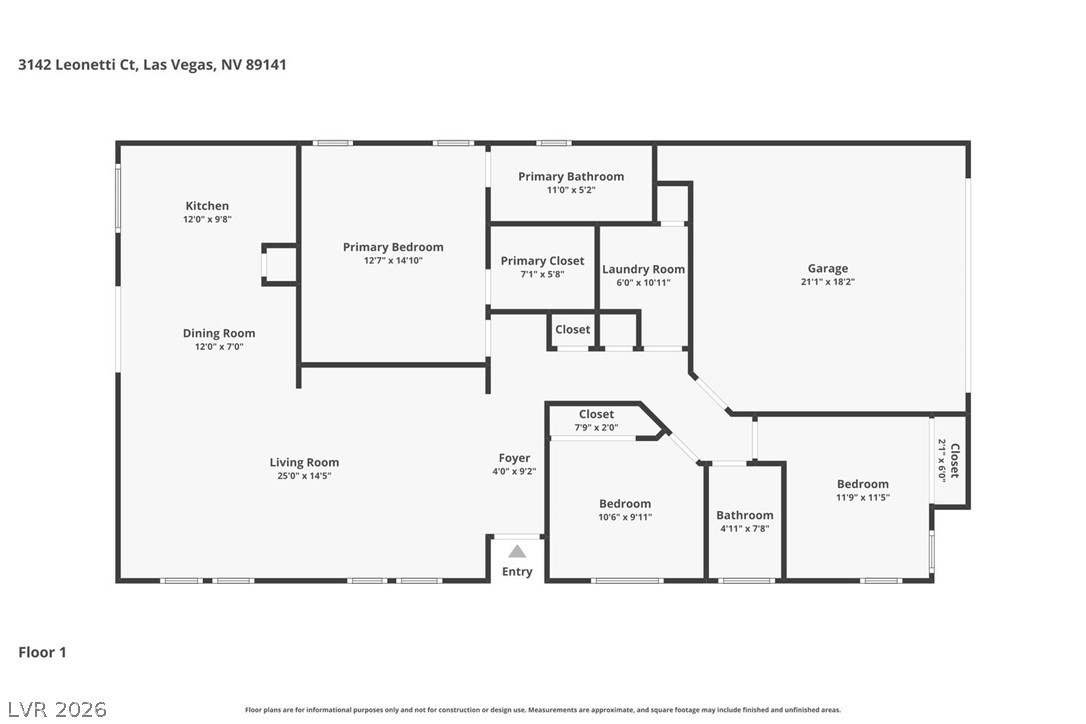 3142 Leonetti Court Las Vegas NV 89141