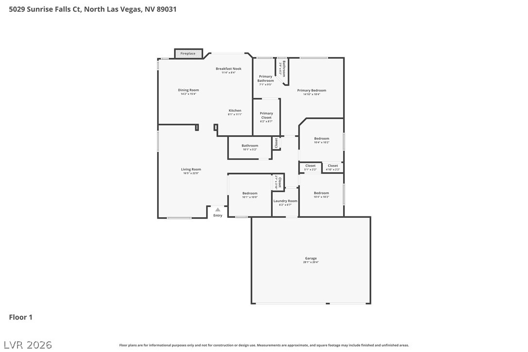 5029 Sunrise Falls Court North Las Vegas NV 89031