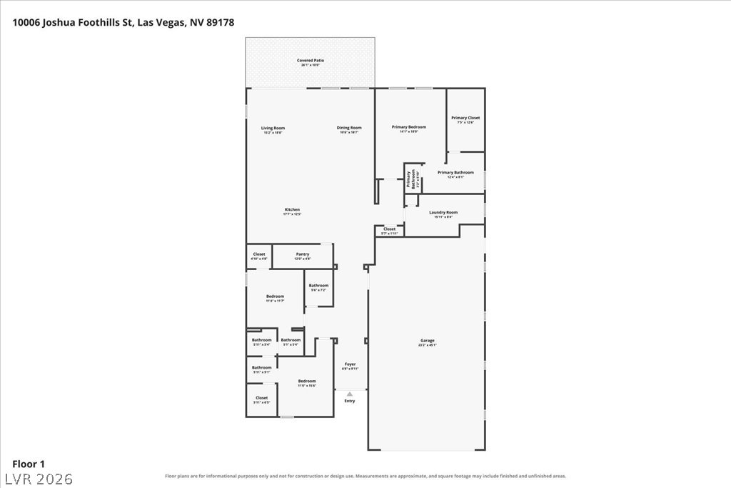 10006 Joshua Foothills Street Las Vegas NV 89178