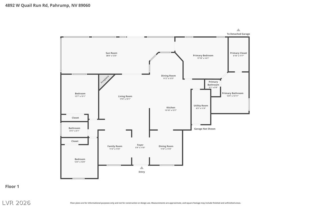 4892 Quail Run Road Pahrump NV 89060
