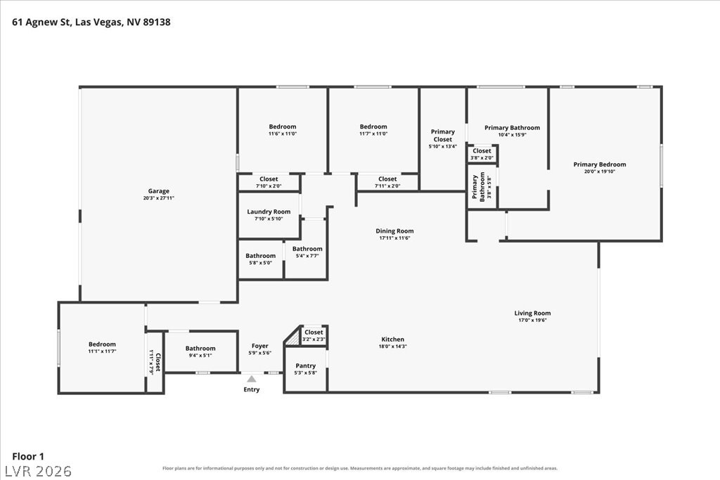 61 Agnew Street Las Vegas NV 89138