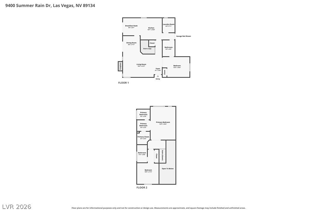 9400 Summer Rain Drive Las Vegas NV 89134