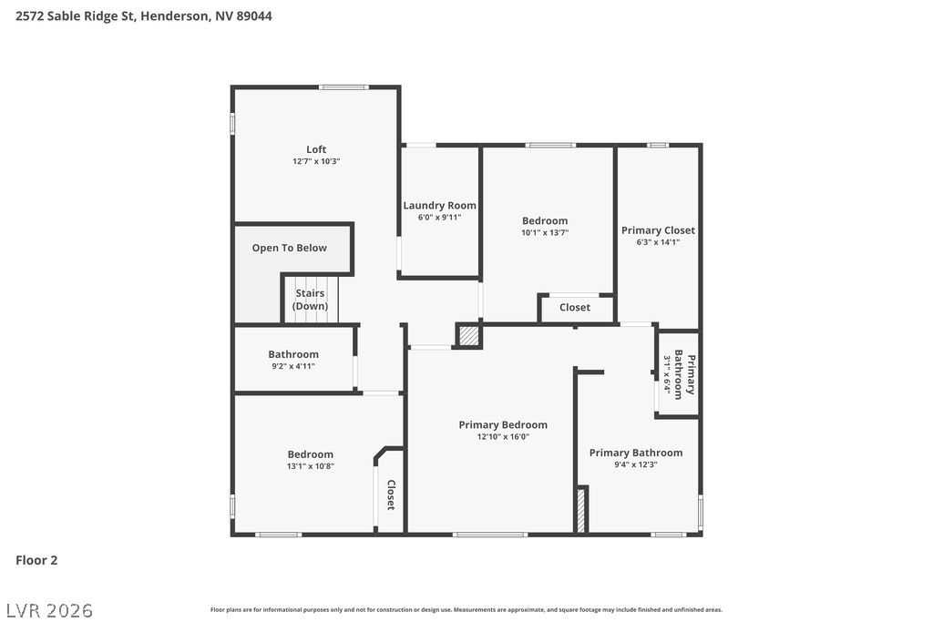 2572 Sable Ridge Street Henderson NV 89044