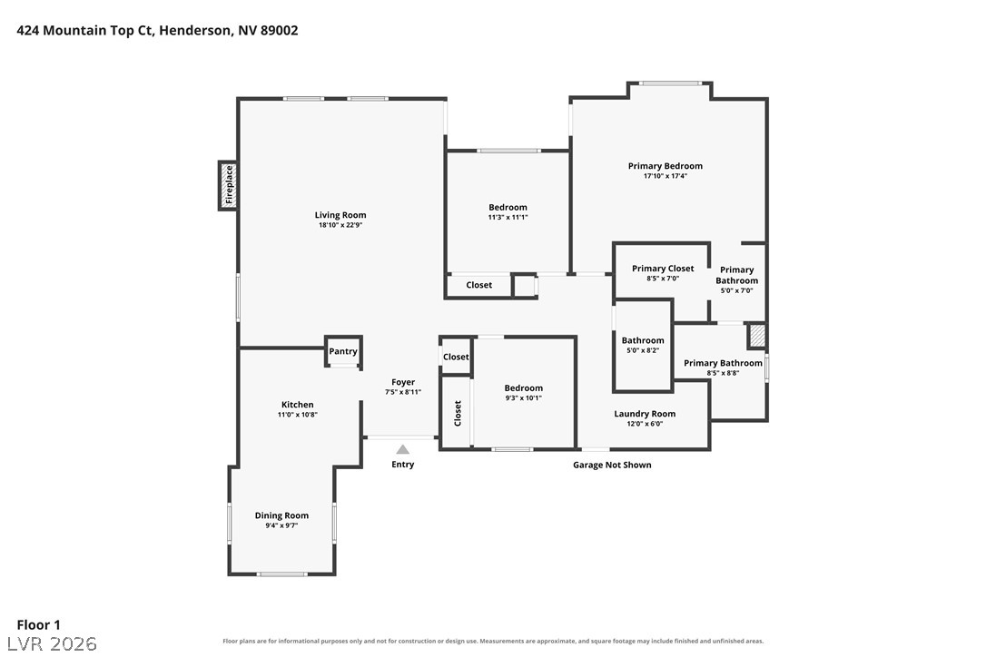 424 Mountain Top Court Henderson NV 89002