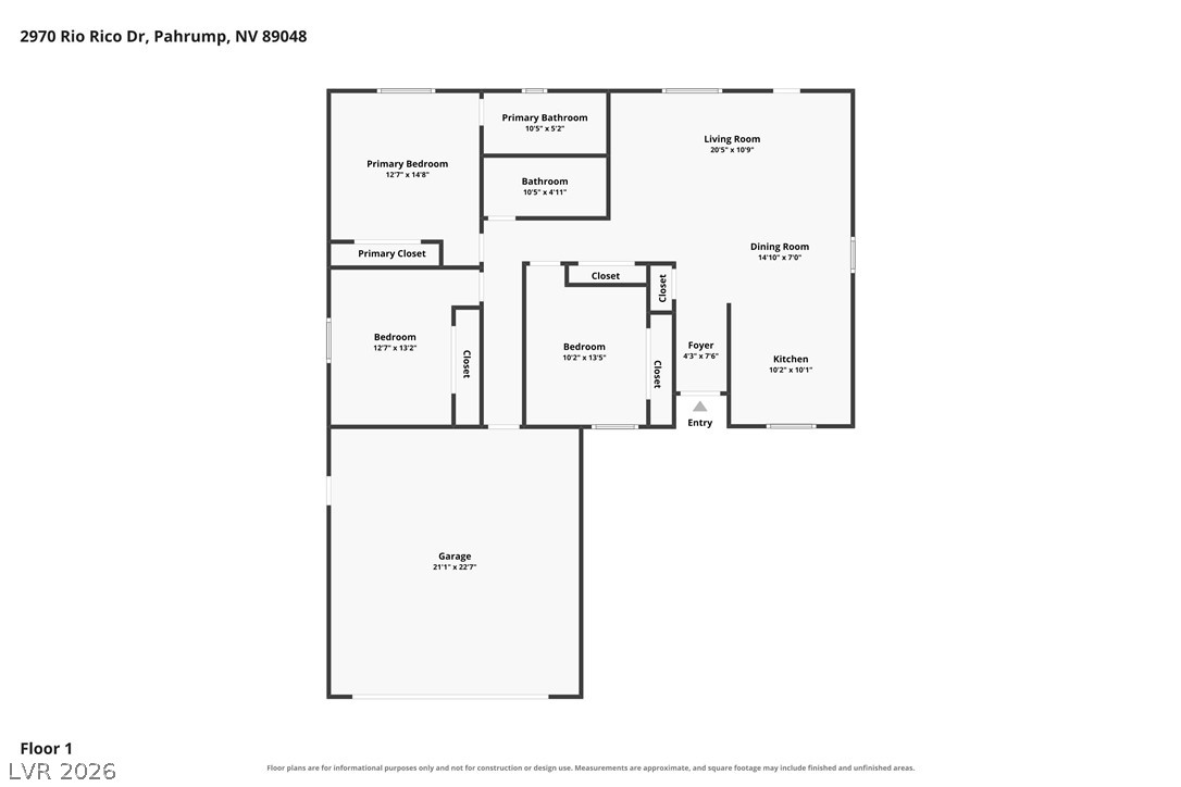 2970 Rio Rico Drive Pahrump NV 89048