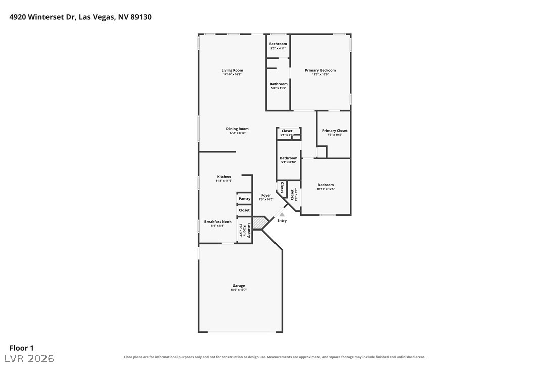 4920 Winterset Drive Las Vegas NV 89130