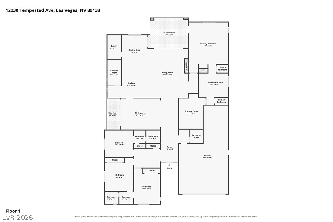 12230 Tempestad Avenue Las Vegas NV 89138